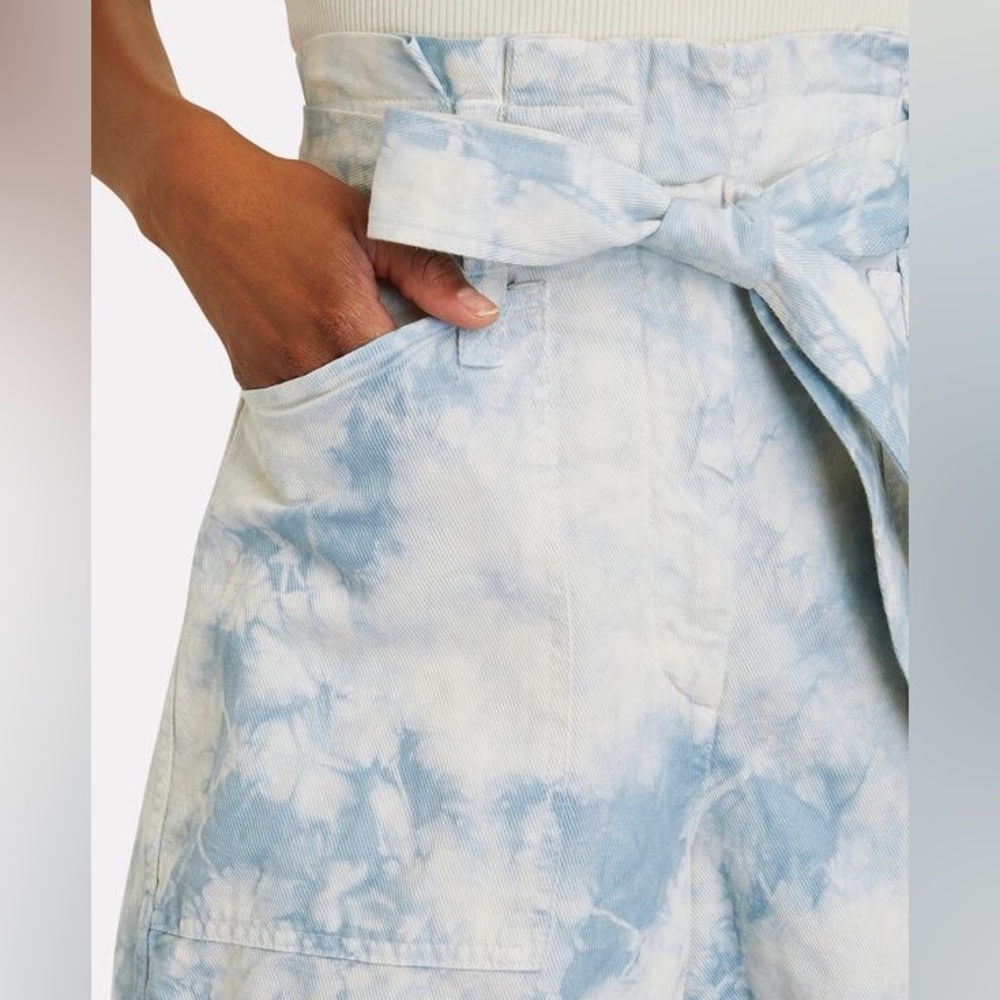 A.L.C. Blue Tie-Dye High Waist Shorts - Picture 7 of 10